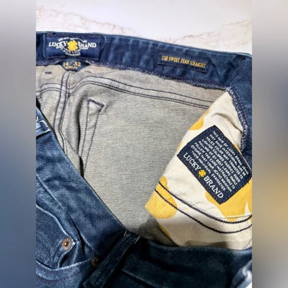 LUCKY BRAND Jeans, Sweet Jean Straight, Dark Blue Size 14/32 - Picture 4 of 9